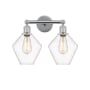 Innovations Lighting Cindyrella 2 Light 17" Wide Vanity Light Polished Chrome / Clear