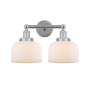 Innovations Lighting Bell 2 Light 16" Wide Vanity Light Polished Chrome / Matte White