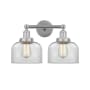 Innovations Lighting Bell 2 Light 16" Wide Vanity Light Polished Chrome / Clear