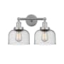 Innovations Lighting Bell 2 Light 16" Wide Vanity Light Polished Chrome / Seedy