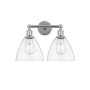 Innovations Lighting Bristol Glass 2 Light 17" Wide Vanity Light Polished Chrome / Clear