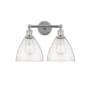 Innovations Lighting Bristol Glass 2 Light 17" Wide Vanity Light Polished Chrome / Seedy