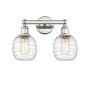 Innovations Lighting Belfast 2 Light 15" Wide Vanity Light Polished Nickel / Deco Swirl