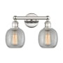 Innovations Lighting Belfast 2 Light 15" Wide Vanity Light Polished Nickel / Clear Crackle