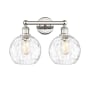 Innovations Lighting Athens 2 Light 17" Wide Vanity Light Polished Nickel / Clear Water Glass