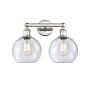 Innovations Lighting Athens 2 Light 17" Wide Vanity Light Polished Nickel / Seedy