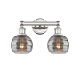 Innovations Lighting Rochester 2 Light 15" Wide Vanity Light Polished Nickel / Light Smoke