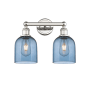 Innovations Lighting Bella 2 Light 15" Wide Vanity Light Polished Nickel / Princess Blue