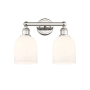 Innovations Lighting Bella 2 Light 15" Wide Vanity Light Polished Nickel / Glossy White