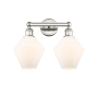 Innovations Lighting Cindyrella 2 Light 17" Wide Vanity Light Polished Nickel / Cased Matte White