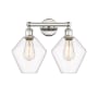 Innovations Lighting Cindyrella 2 Light 17" Wide Vanity Light Polished Nickel / Clear