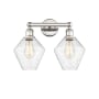 Innovations Lighting Cindyrella 2 Light 17" Wide Vanity Light Polished Nickel / Seedy