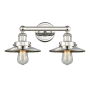 Innovations Lighting Railroad 2 Light 17" Wide Vanity Light Polished Nickel