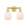 Innovations Lighting Belfast 2 Light 15" Wide Vanity Light Satin Gold / Matte White