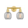 Innovations Lighting Belfast 2 Light 15" Wide Vanity Light Satin Gold / Clear Crackle