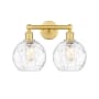 Innovations Lighting Athens 2 Light 17" Wide Vanity Light Satin Gold / Clear Water Glass
