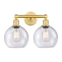 Innovations Lighting Athens 2 Light 17" Wide Vanity Light Satin Gold / Seedy