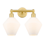 Innovations Lighting Cindyrella 2 Light 17" Wide Vanity Light Satin Gold / Cased Matte White