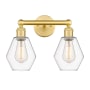 Innovations Lighting Cindyrella 2 Light 15" Wide Vanity Light Satin Gold / Clear