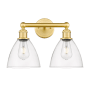 Innovations Lighting Bristol Glass 2 Light 17" Wide Vanity Light Satin Gold / Clear