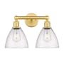 Innovations Lighting Bristol Glass 2 Light 17" Wide Vanity Light Satin Gold / Seedy