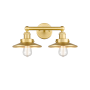 Innovations Lighting Railroad 2 Light 17" Wide Vanity Light Satin Gold