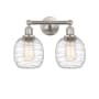 Innovations Lighting Belfast 2 Light 15" Wide Vanity Light Brushed Satin Nickel / Deco Swirl