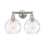 Innovations Lighting Athens 2 Light 17" Wide Vanity Light Brushed Satin Nickel / Clear Water Glass