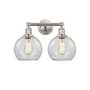 Innovations Lighting Athens 2 Light 17" Wide Vanity Light Satin Nickel / Clear