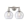Innovations Lighting Athens 2 Light 17" Wide Vanity Light Satin Nickel / Seedy