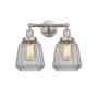 Innovations Lighting Chatham 2 Light 16" Wide Vanity Light Brushed Satin Nickel / Matte White