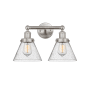 Innovations Lighting Cone 2 Light 16" Wide Vanity Light Brushed Satin Nickel / Seedy
