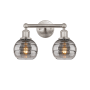 Innovations Lighting Rochester 2 Light 15" Wide Vanity Light Brushed Satin Nickel / Light Smoke