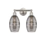 Innovations Lighting Vaz 2 Light 15" Wide Vanity Light Brushed Satin Nickel / Light Smoke