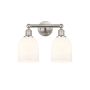 Innovations Lighting Bella 2 Light 15" Wide Vanity Light Brushed Satin Nickel / Glossy White
