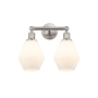Innovations Lighting Cindyrella 2 Light 15" Wide Vanity Light Brushed Satin Nickel / Cased Matte White