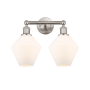 Innovations Lighting Cindyrella 2 Light 17" Wide Vanity Light Satin Nickel / Cased Matte White