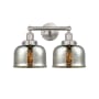 Innovations Lighting Bell 2 Light 16" Wide Vanity Light Brushed Satin Nickel / Mercury