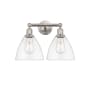 Innovations Lighting Bristol Glass 2 Light 17" Wide Vanity Light Brushed Satin Nickel / Clear