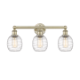 Innovations Lighting Belfast 3 Light 24" Wide Vanity Light Antique Brass / Deco Swirl