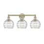 Innovations Lighting Athens 3 Light 26" Wide Vanity Light Antique Brass / Clear Deco Swirl