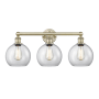 Innovations Lighting Athens 3 Light 26" Wide Vanity Light Antique Brass / Clear