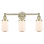 Innovations Lighting Dover 3 Light 25" Wide Vanity Light Antique Brass / Matte White