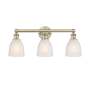 Innovations Lighting Brookfield 3 Light 24" Wide Vanity Light Antique Brass / White
