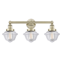 Innovations Lighting Oxford 3 Light 25" Wide Vanity Light Antique Brass / Clear