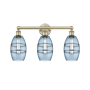 Innovations Lighting Vaz 3 Light 24" Wide Vanity Light Antique Brass / Princess Blue