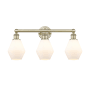 Innovations Lighting Cindyrella 3 Light 24" Wide Vanity Light Antique Brass / Cased Matte White