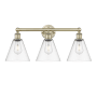 Innovations Lighting Berkshire 3 Light 26" Wide Vanity Light Antique Brass / Clear