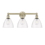 Innovations Lighting Bristol Glass 3 Light 26" Wide Vanity Light Antique Brass / Clear