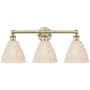 Innovations Lighting Bristol Natural 3 Light 26" Wide Vanity Light Antique Brass / Natural